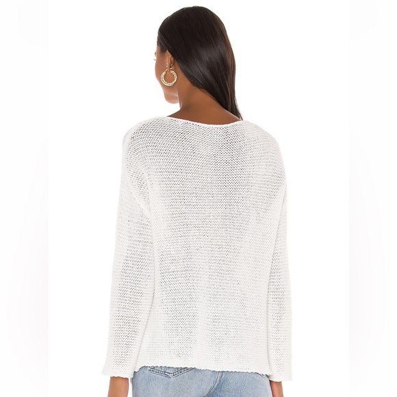Lovers + Friends Lalah Open Knit Sweater in White - Size Small - Picture 3 of 5